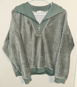 Green Sweater Quarter Zip