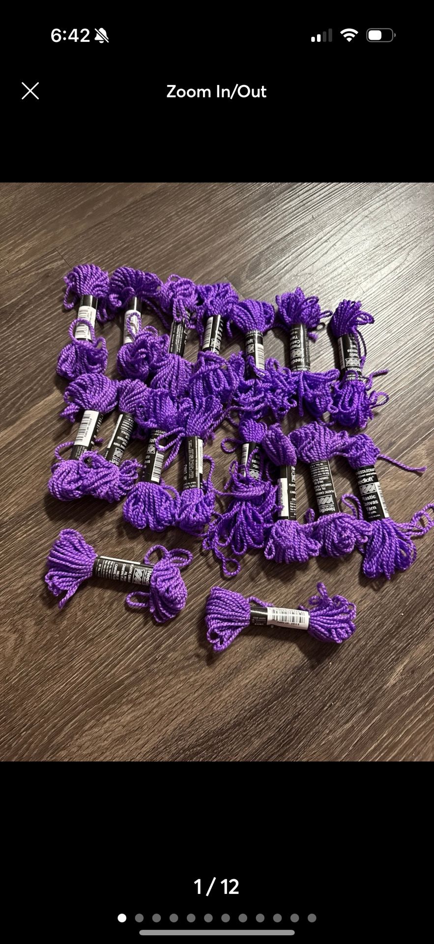 purple canvas yarn lot