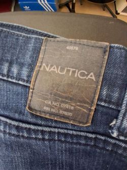 Blue Jeans 👖 Mens NAUTICA 🪝 🐟 rare vintage 🐠 36x30 🪝 🎣 blue jeans