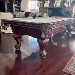 Pool Table Mfg. By American Heritage 8’ (Free Delivery & Pro Setup) New Felt Any Color + All Accessories