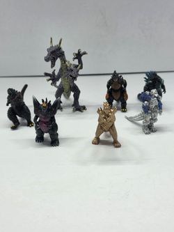 Gozilla action figure lot. Mini figures