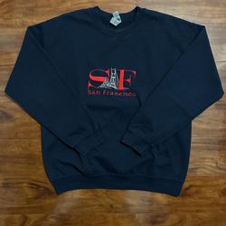 san francisco navy blue sweater