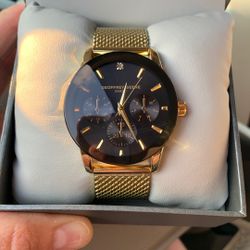 Geoffrey Beene Genuine Diamond Mesh Bracelet Watch
