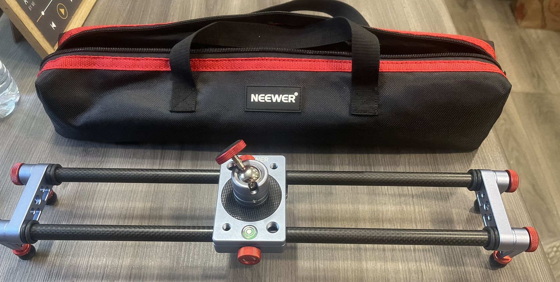 NEEWER 16in/40cm Carbon Fiber Camera Slider with 360°