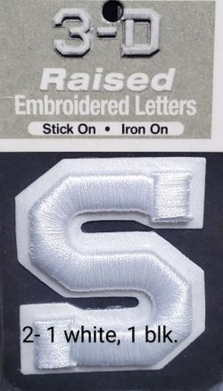 Raised Embroidered Letters. 