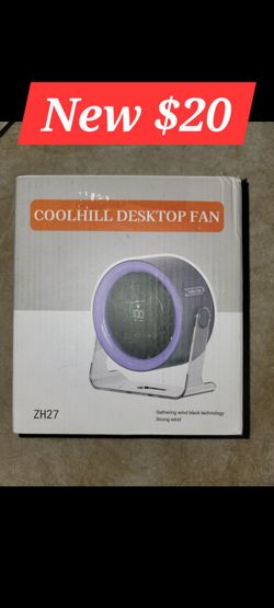 NEW white desk fan