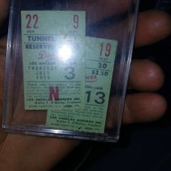 Dodgers Tickets 1958
