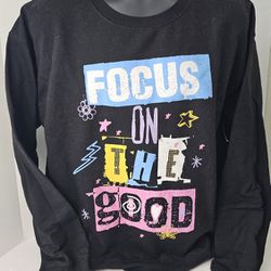 Womens XL(15-17) Wound Up Focus On The Good Sweatshirt 