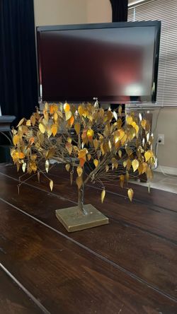 Beautiful Vintage Brass and Copper Wire Sculpture