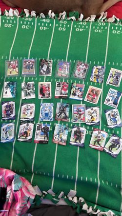 Football cards and one basketball card