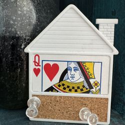 Tiny One Of A Kind Queen Of Hearts Magnet & Cork Board 