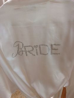 White Satin Robe Bride