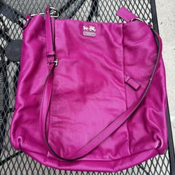 Authentic Coach Bag - Fuchsia/Leather - Used