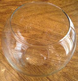 Large Clear Glass Craft Bowl