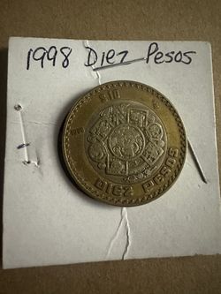 1998 Mexican Coins 🪙 $15  ,,Dies Pesos