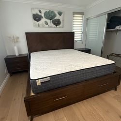 California King bed frame with storage