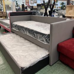 🔥Hot Deal🔥Brand New Daybed Frame With Trundle Frame $369, Finance Available, Delivery Available 