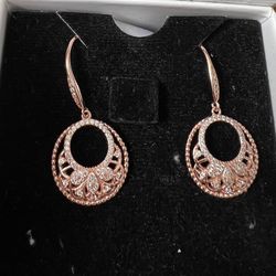 925 Sterling silver Rose Gold Earnings 