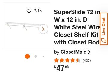Closet Racks & Hardware - 30 FEET
