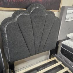 Brand New Charcoal LED Twin Platform Bedframe