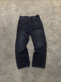 black studded jeans