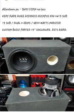 Hifonics olympus 5000 watt 15" sub