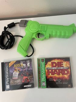 Playstation Area 51 & DieHard with konami light gun