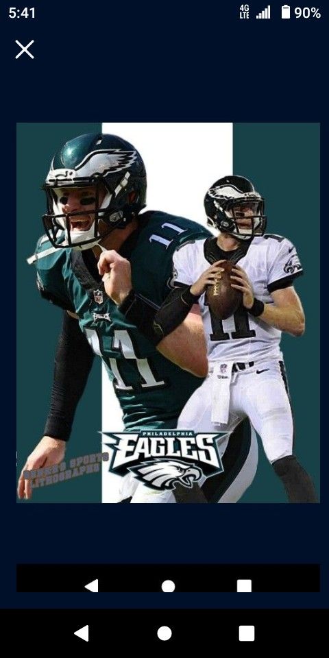 Philadelphia Eagles Carson Wentz Lithograph
