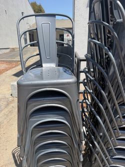 Metal Dining Chairs 82 Total