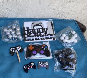 Video Game Theme Birthday Party Cake Toppers