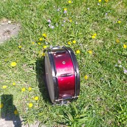 Red Pearl Snare 🥁 Drum With Muffler 