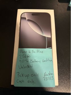 iPhone 16 Pro Max 256GB 90% battery health