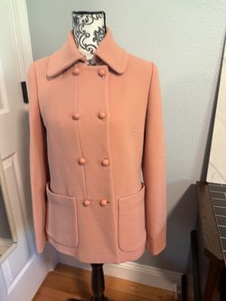 j crew double breast blazer Sz 6 94% Wool Sri Lanka Vtg