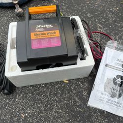 Master Lock Electric Winch 2000 lb Capacity 12 Volt DC Heavy Duty 2,000 Pound
