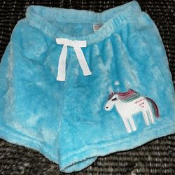 Girls Size 7 Unicorn Sleep Shorts Fleece 