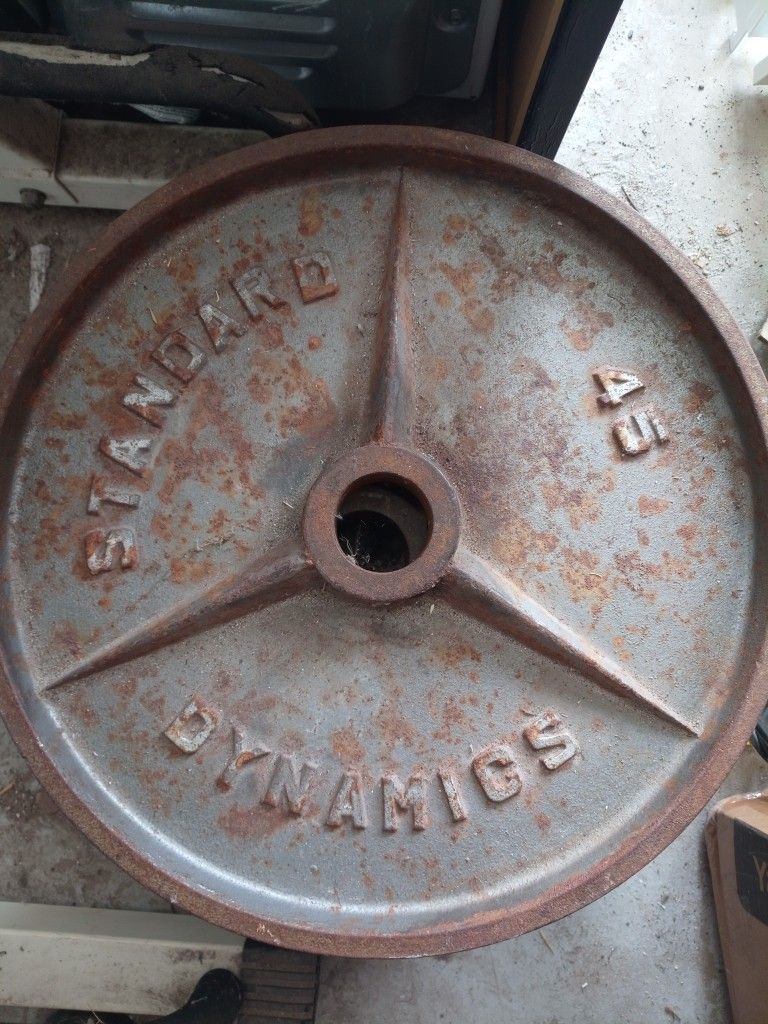 45 Pound Deep Dish Barbell Free Weight