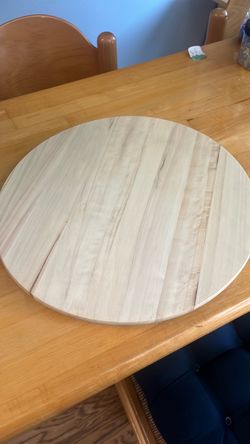 Round Unfinished Wood Lazy Susan