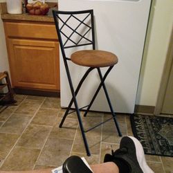 High Stool/Cushions Brown/Tan