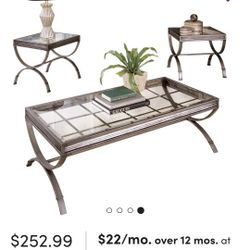 3 Nice Glass Coffee Table Set 