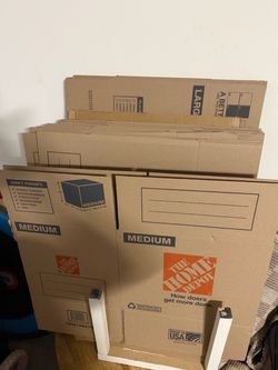 36 Brand New Home Depot Moving Boxes – Small/Medium/Large