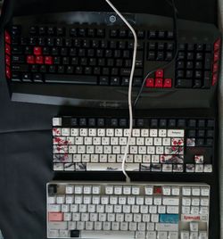 3 Keyboard Bundle - 2 Redragon Mechanical + CyberPowerPC Gaming | Custom Sakura Japanese Keycaps