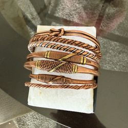 Copper And Malachite Bracelet 