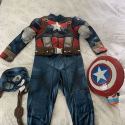Kids Captain America Costume With Gun/Shield 