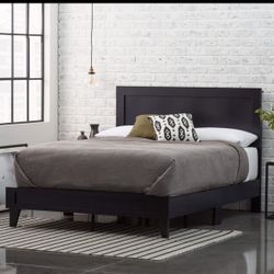 Edenbrook Classic Black Wood Platform Bed Queen