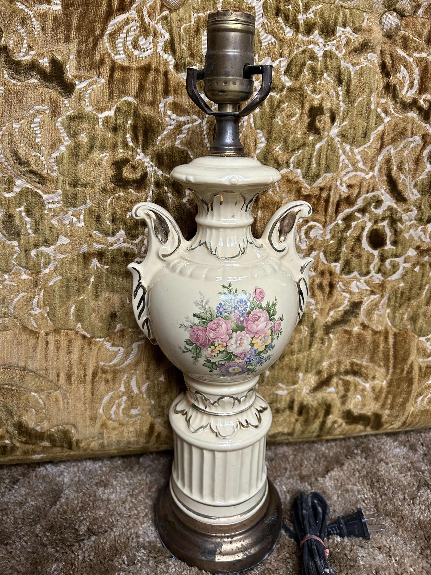 Vintage floral lamp