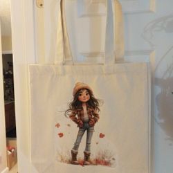 Autumn Girl Tote Bag