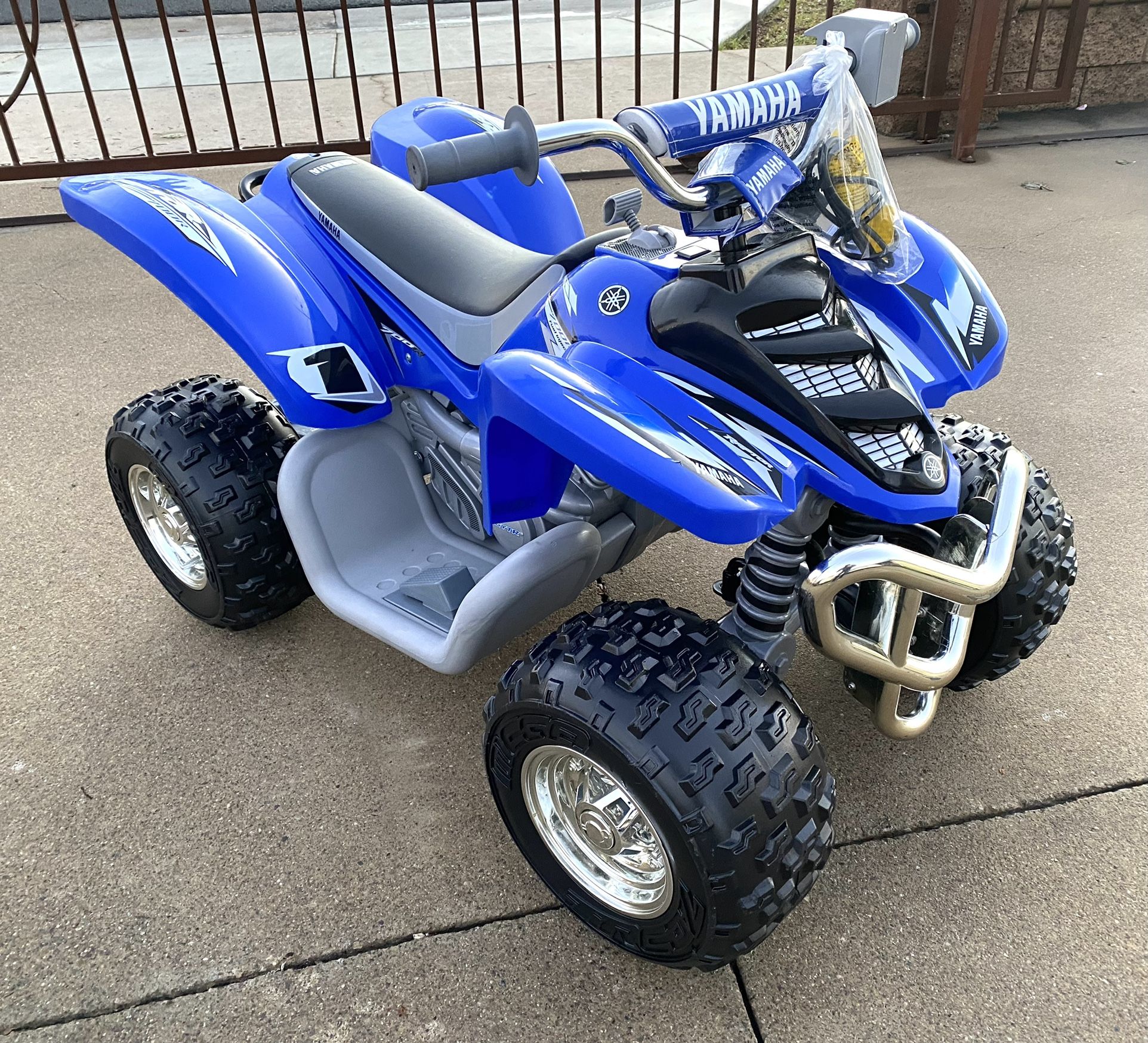 Yamaha Raptor Quad ATV 12volt Electric Kid Ride On Car Power Wheels with BRAND NEW 12volt 12ah BATTERY