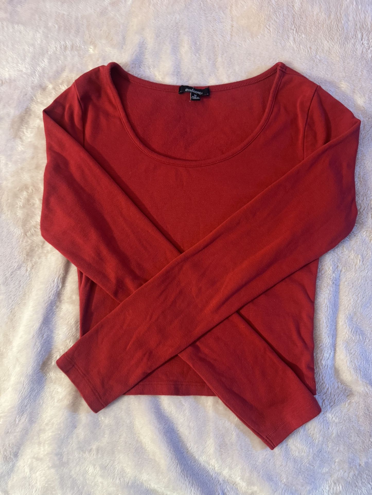 Long Sleeve Red Shirt