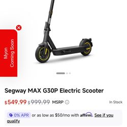 Segway G30 Max Electric Scooter 