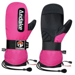 Brand new Winter Ski Mittens for Men Women&Teenager,Waterproof & Insulated X-Small Pink